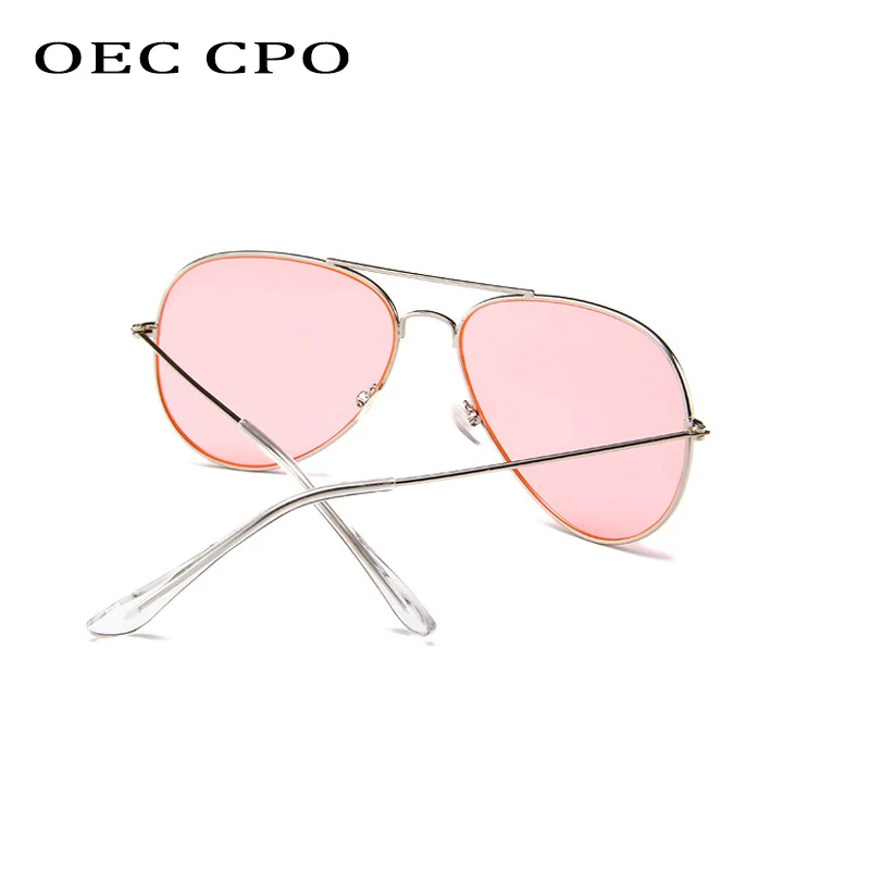 Moda occhiali da sole pilota di colore trasparente donna uomo designer di marca rosa blu lenti occhiali da sole uomo donna occhiali da esterno O644