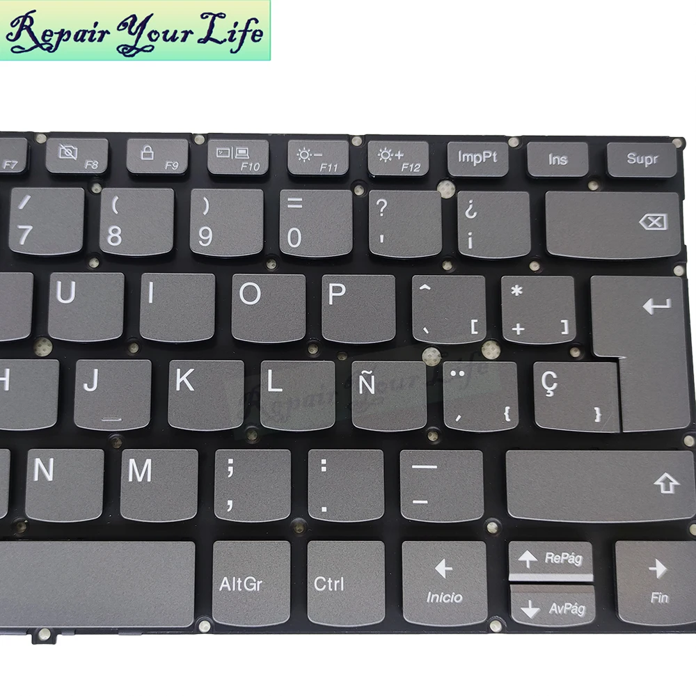 Imagem -02 - Teclado Portátil Espanhol Teclado para Lenovo Yoga 920 13ikb 201313 Wireless com Luz de Fundo e Iluminação