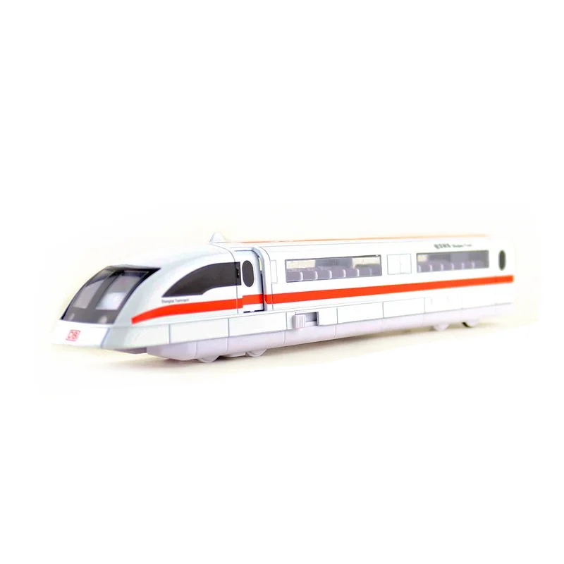 Hot 1:87 Maglev train alloy model,simulation sound and light pull back toy,children's high-speed rail model,free shipping