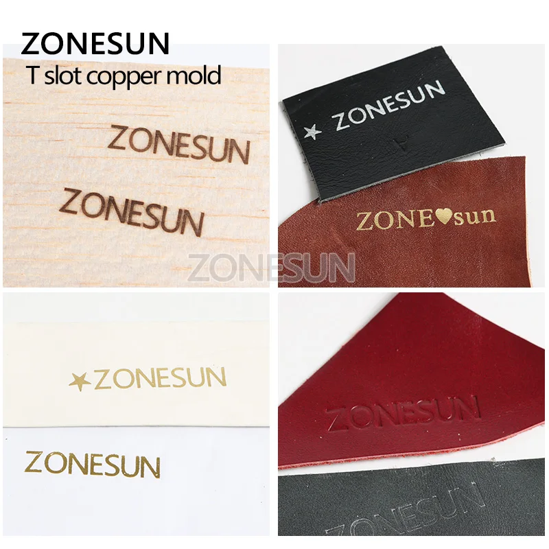 ZONESUN Custom Design Customize Hot Brass Stamp Iron Mold personal Logo Personalized Mold Heating Wood Leather cookie DIY gift