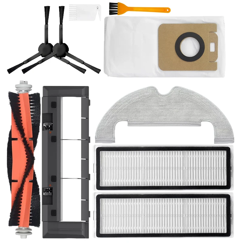 ممسحة الخرق Hepa تصفية استبدال ل Dreame L10 زائد Z10 برو الروبوتية مكنسة كهربائية أكياس الغبار الرئيسية الجانب غطاء فرشاة قطع الغيار