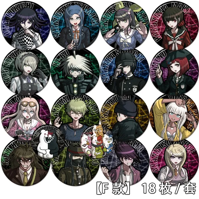 Danganronpa: Trigger Happy Havoc monokuma Makoto Brooch Acrylic Badges 58mm pins