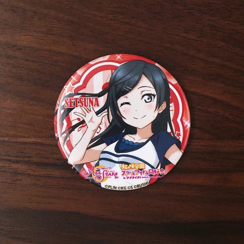 Love Live All Stars Anime Badge μ\'s Aqours PDP Lovelive Sunshine Perfect Dream Project Game Metal Badge Brooch Pins