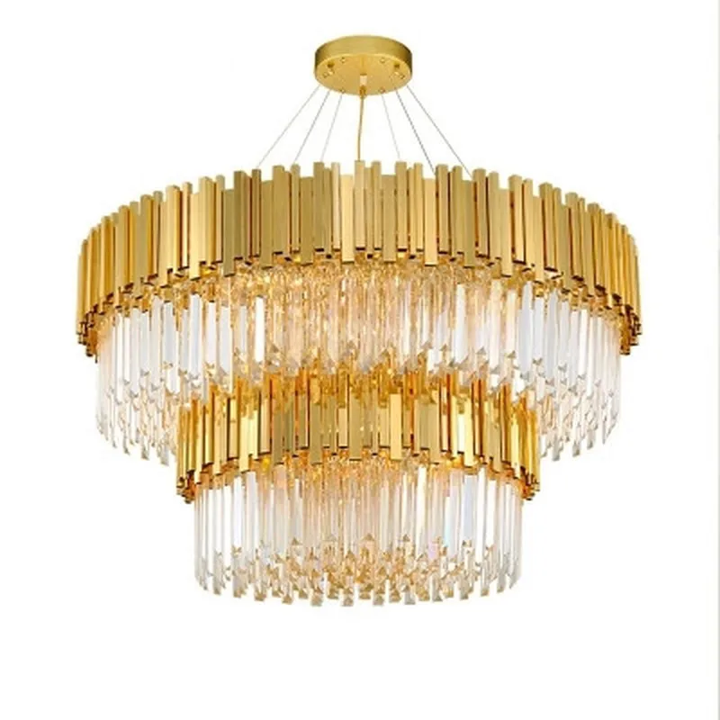 

Modern Popular Crystal Chandelier Lighting Lustre Cristal Chandelier Hanging Light Gold Finish E12/E14 110V/220V CE/UL Certified