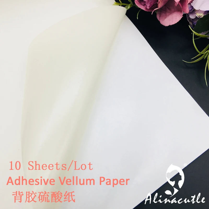 10sheets A4 Self-adhesive Vellum paper craft handmade card  Photo Albums Washi Sticker DIY Scrapbooking Alinacraft