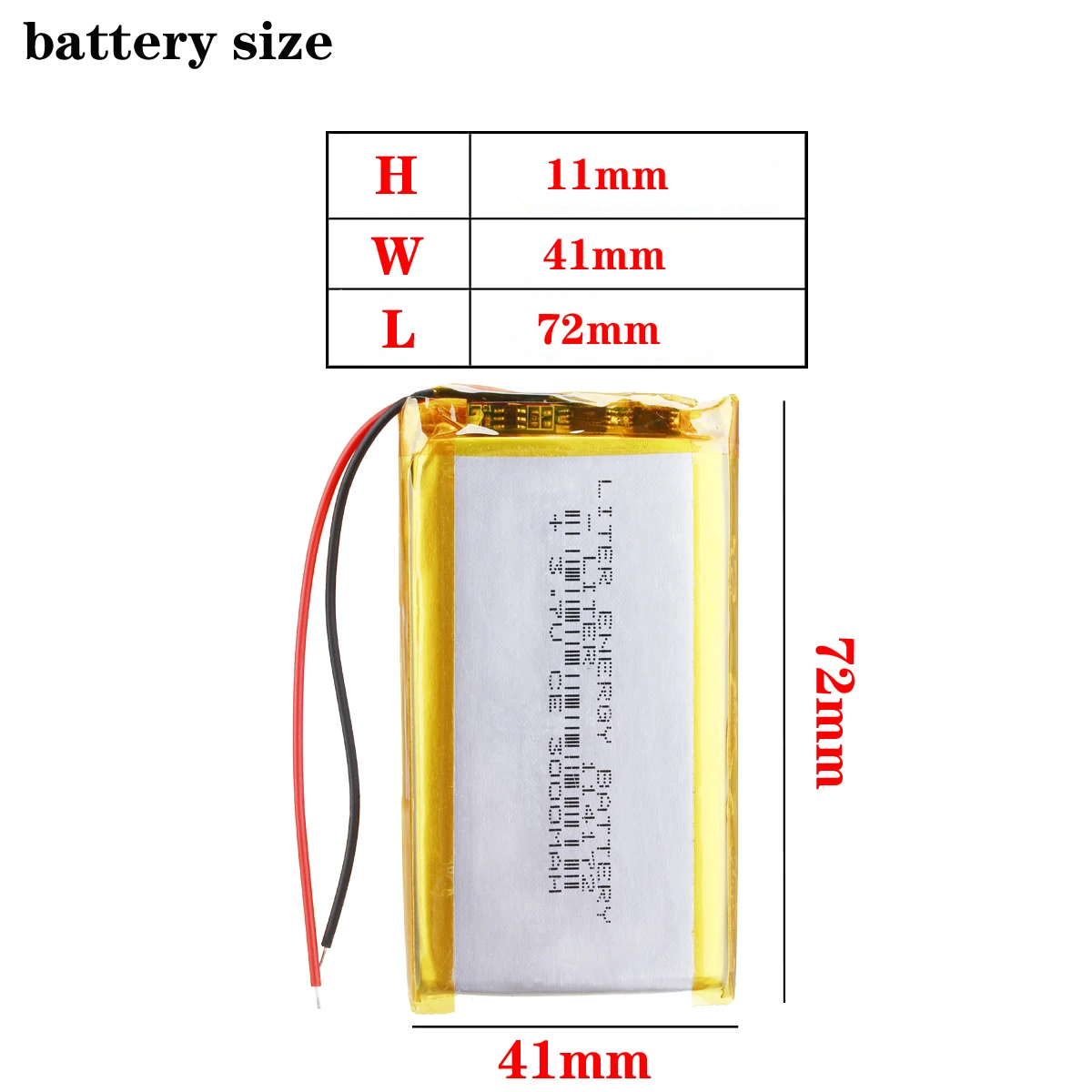 نوعية جيدة 3.7 فولت ، 3000mAH 114172 بوليمر ليثيوم أيون/بطارية ليثيوم أيون للكمبيوتر اللوحي البنك ، ونظام تحديد المواقع ، mp3 ، mp4