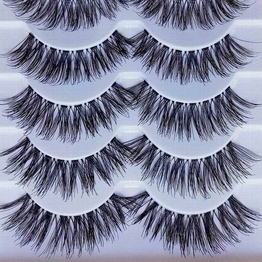 5 Pairs Makeup Eyelashes women Handmade Natural Long Volume False Eyelashes Lashes Extensions