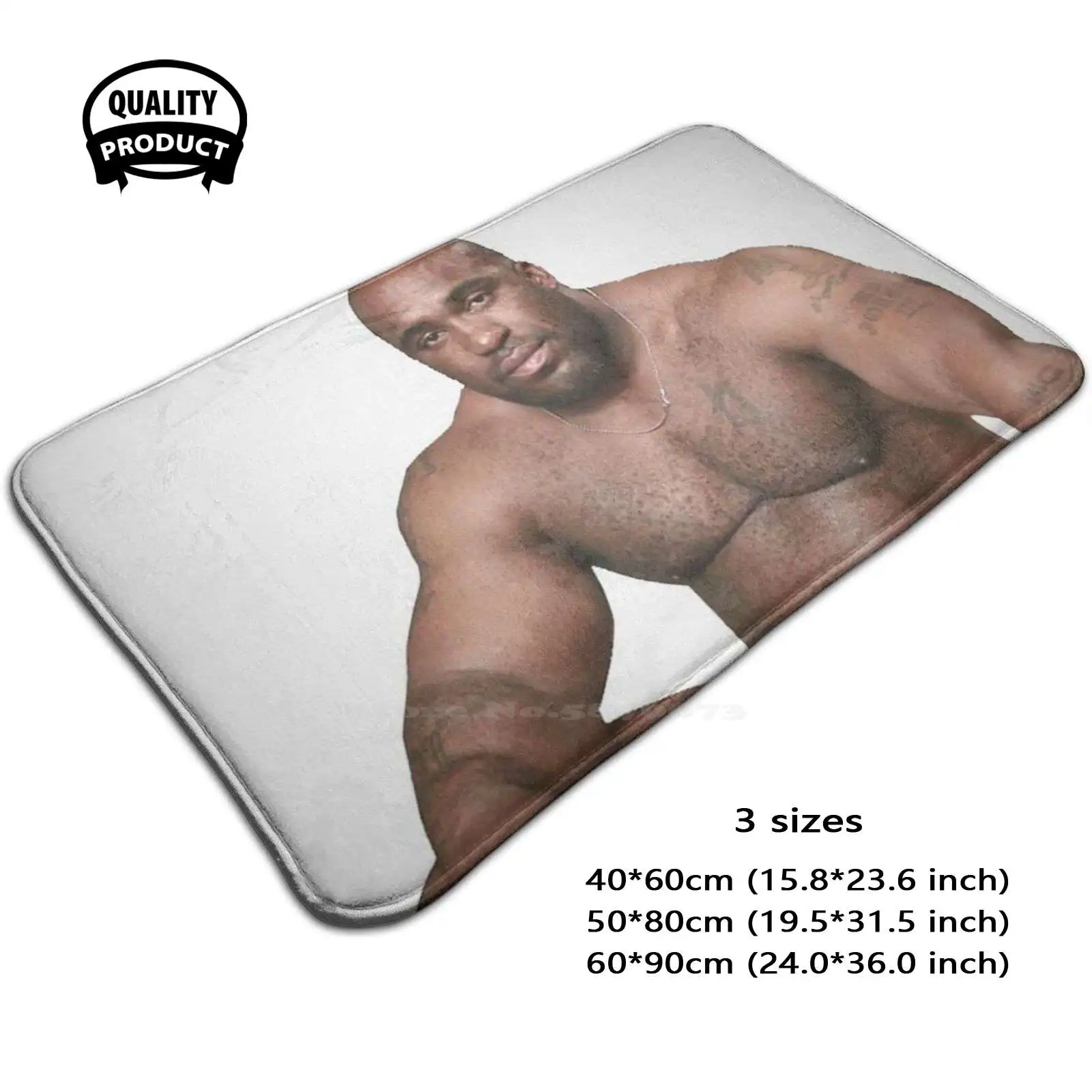 Barry Wood - Guy Sitting On A Bed ( ) Soft Cushion Home Carpet Door Mat Car Rug Guy Sitting On A Bed Barry Wood Gay Large Black