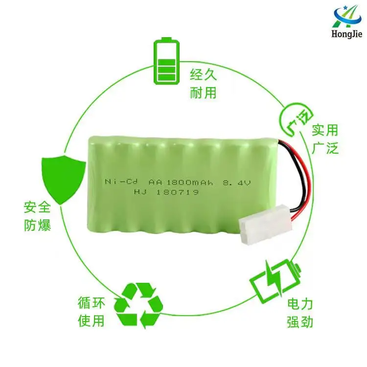 Factory sales 8.4v 1800mAh nickel cadmium battery pack aa5 rechargeable battery remote control electric toy lighting