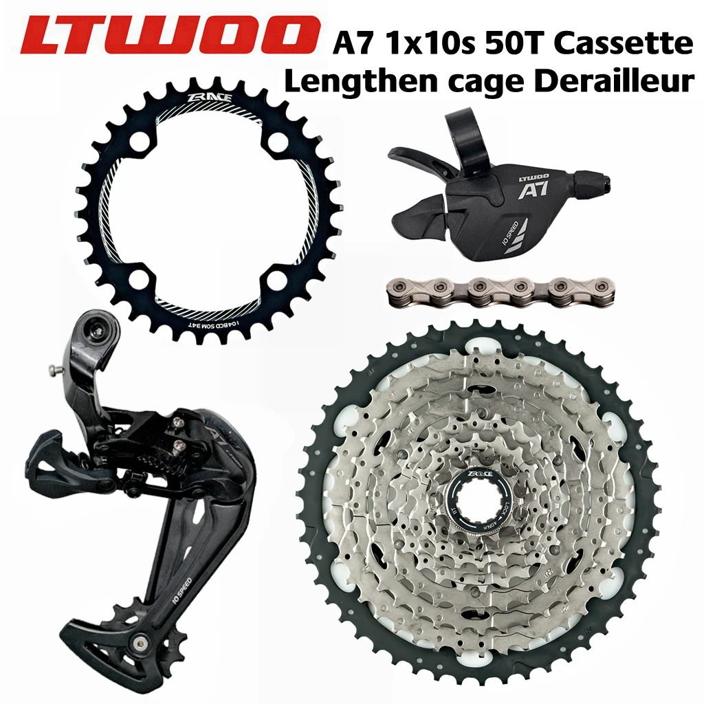 LTWOO A7 10 Speed Shifter + Rear Derailleurs + 42/46/50T ZRACE Cassette / BCD104 Chainrings + Chain Groupset, PCR BEYOND M6000