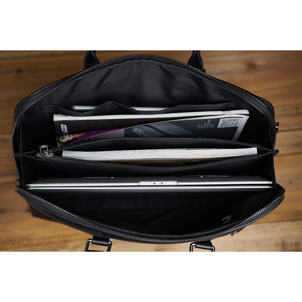 ZRCX Genuine Leather Briefcase Men Bag Business Handbag Male Laptop Shoulder Bags Tote Natural Skin Men Briefcase