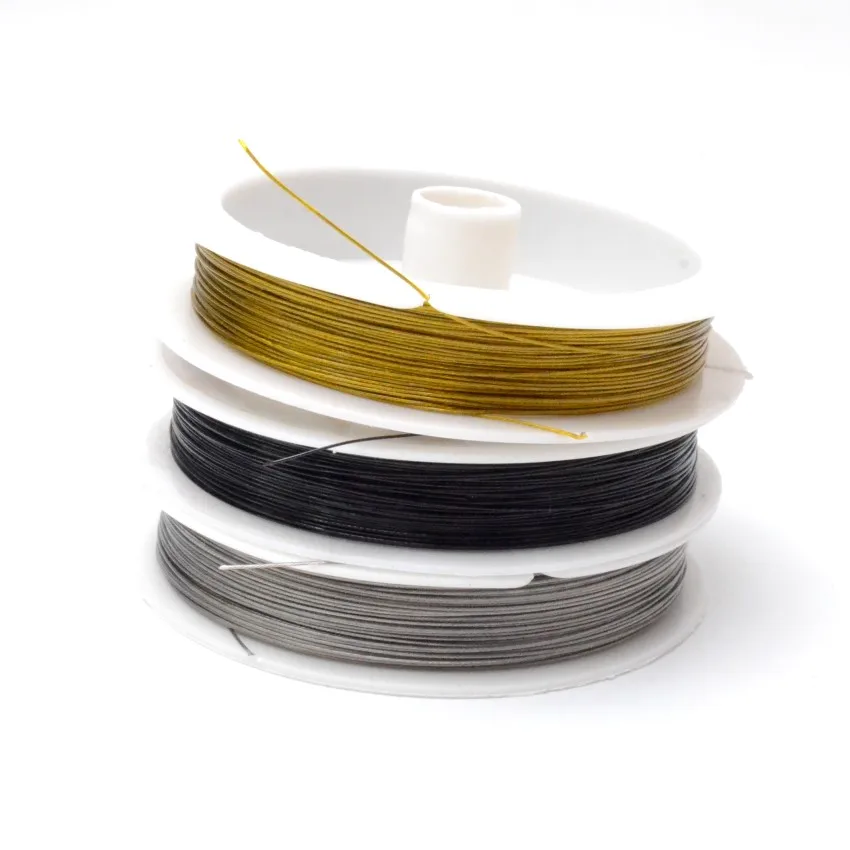 Colorful Craft Beading Wire 0.3/0.38/0.45/0.5/0.6/0.8/1.0mm Coated Stainless Steel Wire Tiger Tail Handmade Jewelry Accessories