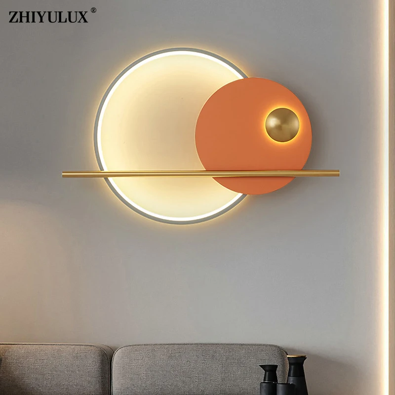 

Special Colorful New Modern LED Wall Lights Living Study Room Bedroom Bedside Aisle Bar Parlor Villa Flats Lamps Indoor Lighting