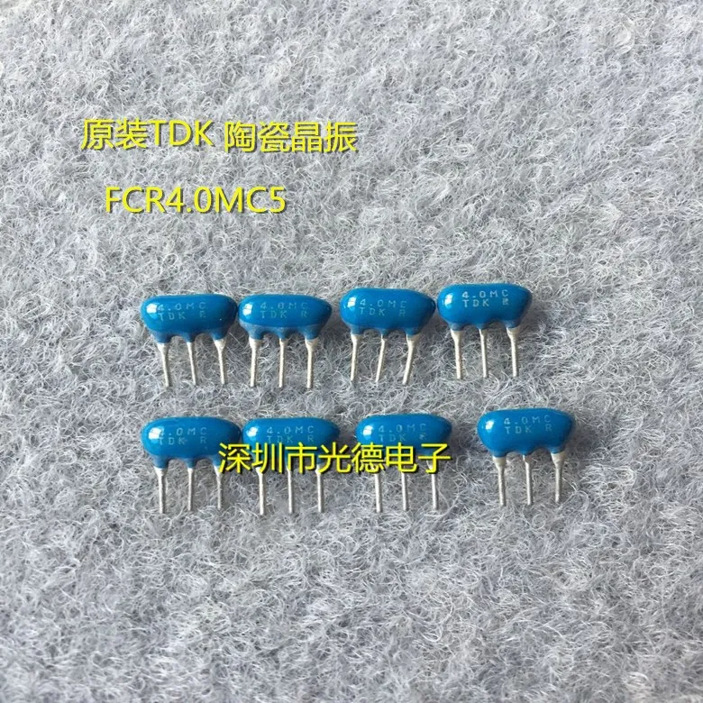 Filtro cerâmico original TDK, Plug reto, oscilador de cristal suave, FCR4.0MC5, 4MHz, 4M, 3 Pin, 100Pcs