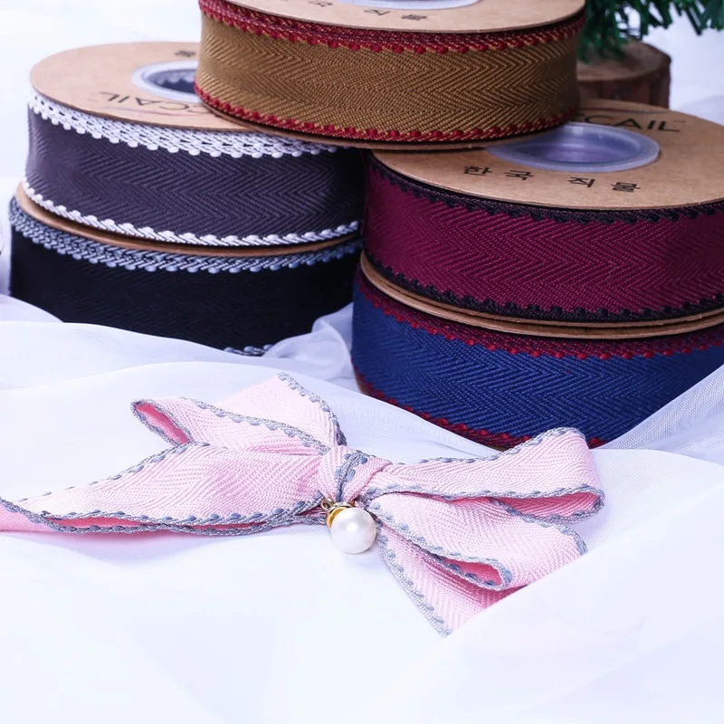 3 Yards DIY Bowknot Hair Accessories Material Bouquet Packaging Ribbon Hat Apparel Decoration Gift Decoration Ribbon Wedding Sup