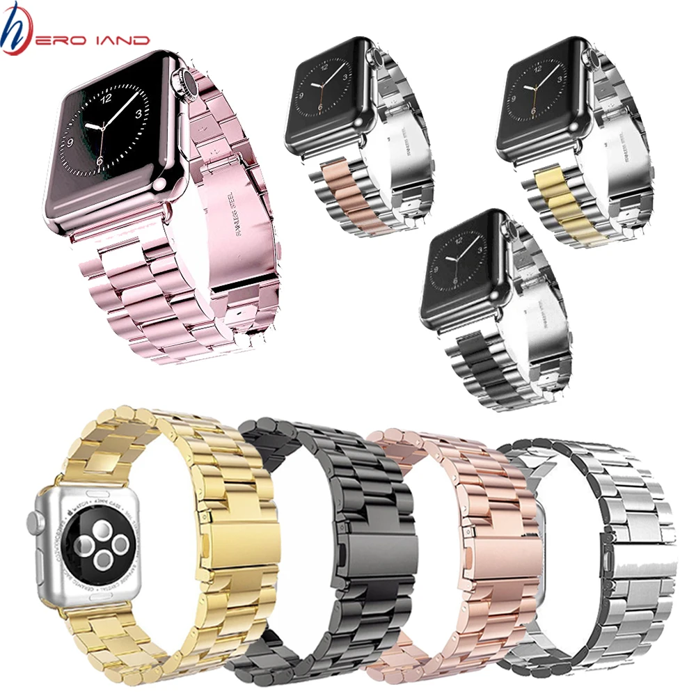 Stainless Steel Strap for Apple Watch 40mm 44mm 38mm 42mm Metal Bracelet Smart Watch band for Apple Watch Series 7 6 5 4 3 2 1