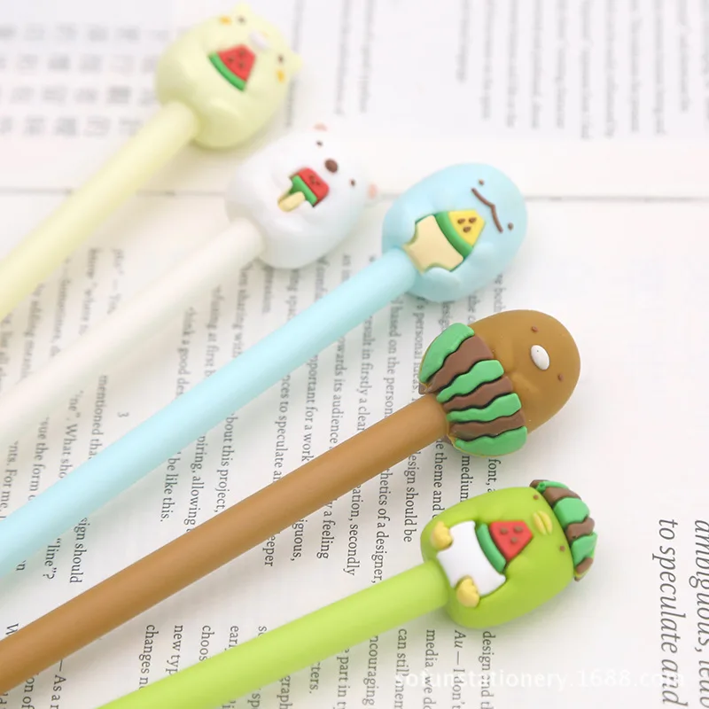 36PCS Cartoon Gel Pen with Small Sprouts All Needle Water Pen kawaii school supplies stationery