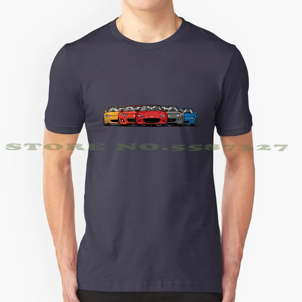 - Miata - 100% Pure Cotton T-Shirt Miata Jdm Civic Gtr Japanese Cars Rx7 Skyline Stance Wrx Drifting Sti Turbo 240Sx Evo Mx5