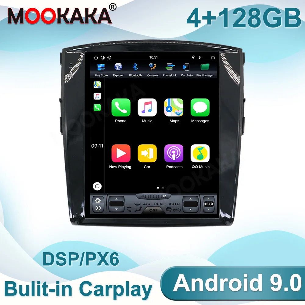 Wireless Carplay For Mitsubishi Pajero V97 V93 Shogun Montero Auto Multimedia Stereo Player Headunit Audio Radio GPS Navigtion