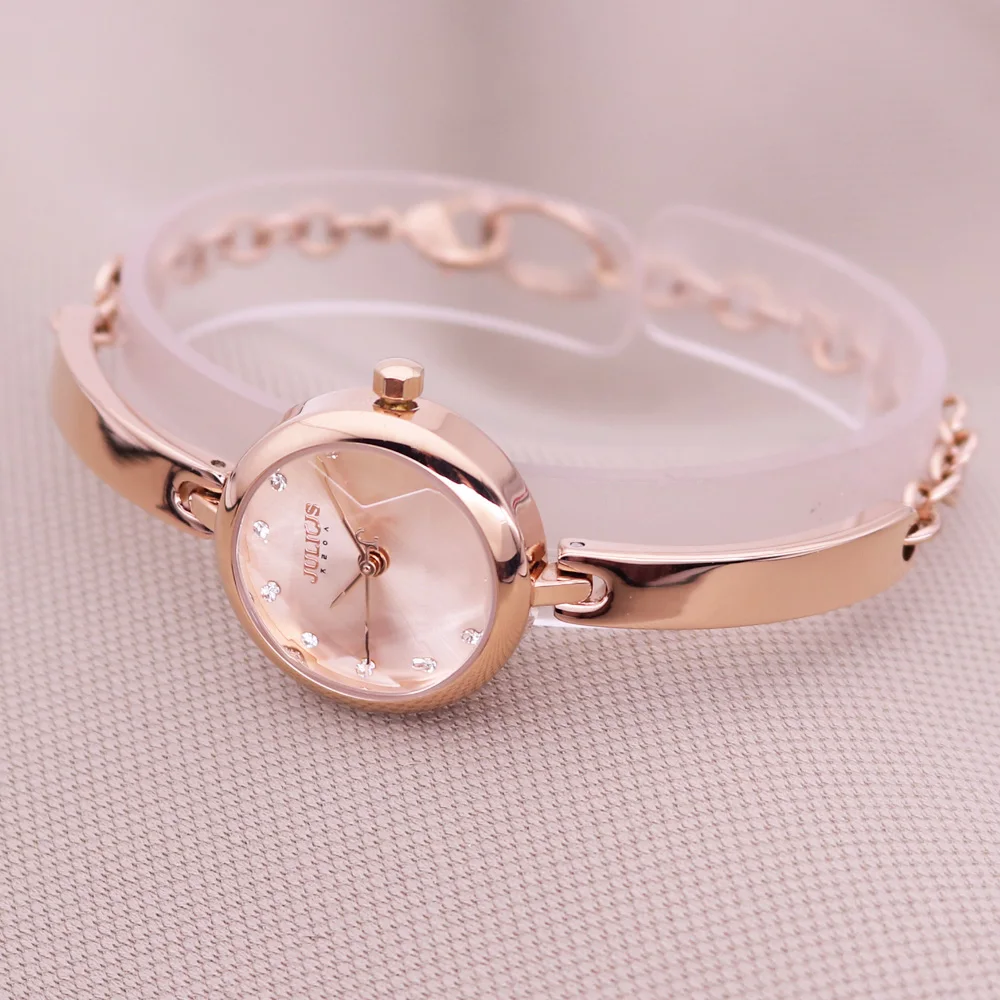 Small Bangle Julius Women\'s Watch Japan Quartz Hours Fine Fashion Cuff Chain Bracelet Girl\'s Christmas Gift Julius Box 1126