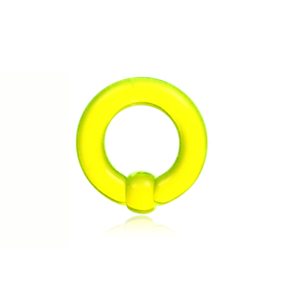 Large Black Acrylic Captive Bead Ring for Body Piercing