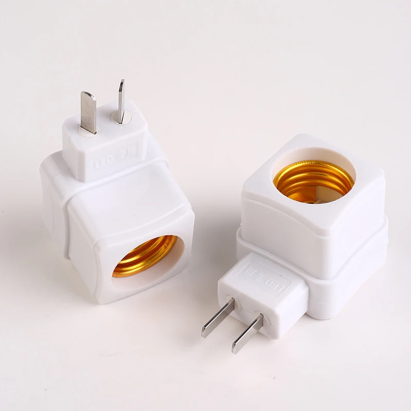 250V 3A E27 Energy-saving Lamp Holder Flame-retardant Screw Lamp Socket Plug-in Home Office Adapter