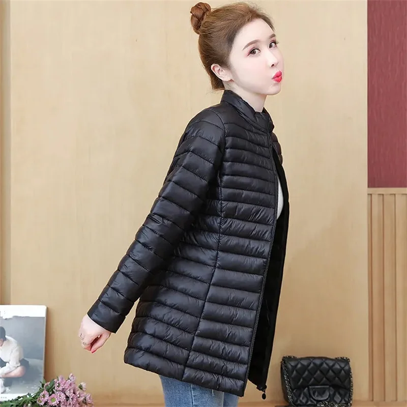 2023 New Cotton-Padded Jacket Women Mid-Length Thin Slim Slimming Winter Down Padded  Tcoats Korean Fashion Outcoat Padded Coat