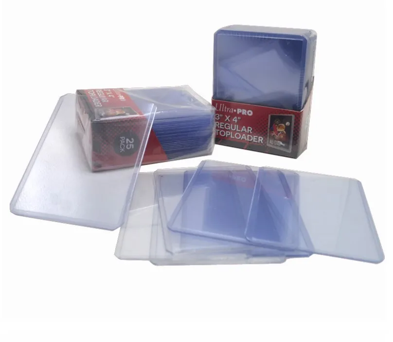 Fast Drop Shipping 25 Count Clear Protective Sports Cards Rigid Plastic Transparent Protective Sleeve Hard Plastic Card Sleeve