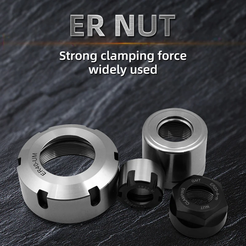 UCHEER 1pcs HRC52-55 High precision ER nut spindle fixture lock tip dynamic balancing CNC milling machine engraving accessories