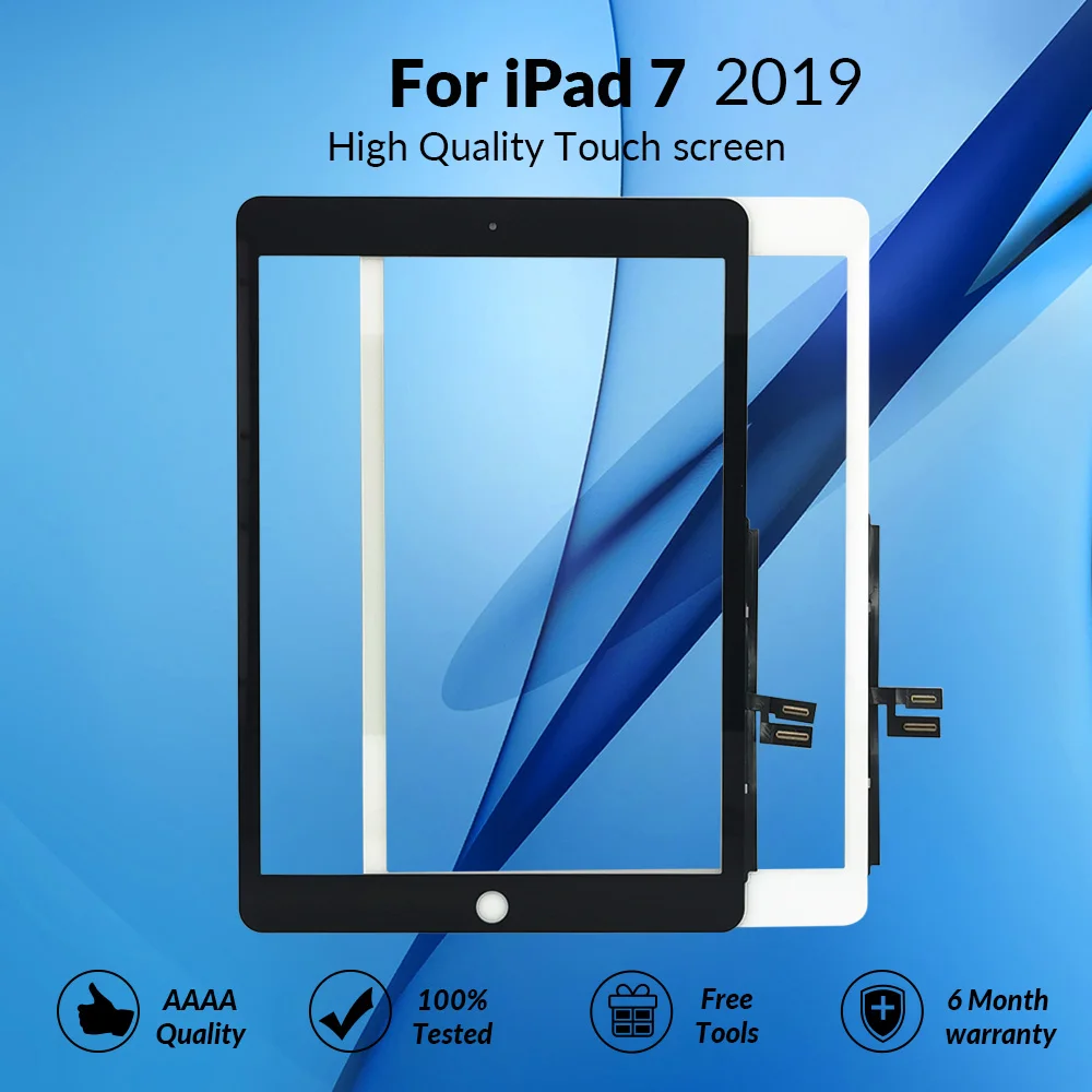 Touch Screen For iPad 7/8 2019/2020 A2197 A2200 A2198 A2270 A2428 A2429 A2430 Front Glass Digitizer Panel LCD Outer Display