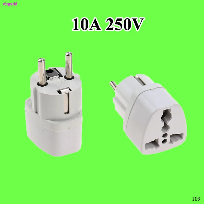 1pcs Universal EU GER AU Plug Adapter European Germany Australia Chinese Power Socket White Travel Converter Conversion Plug