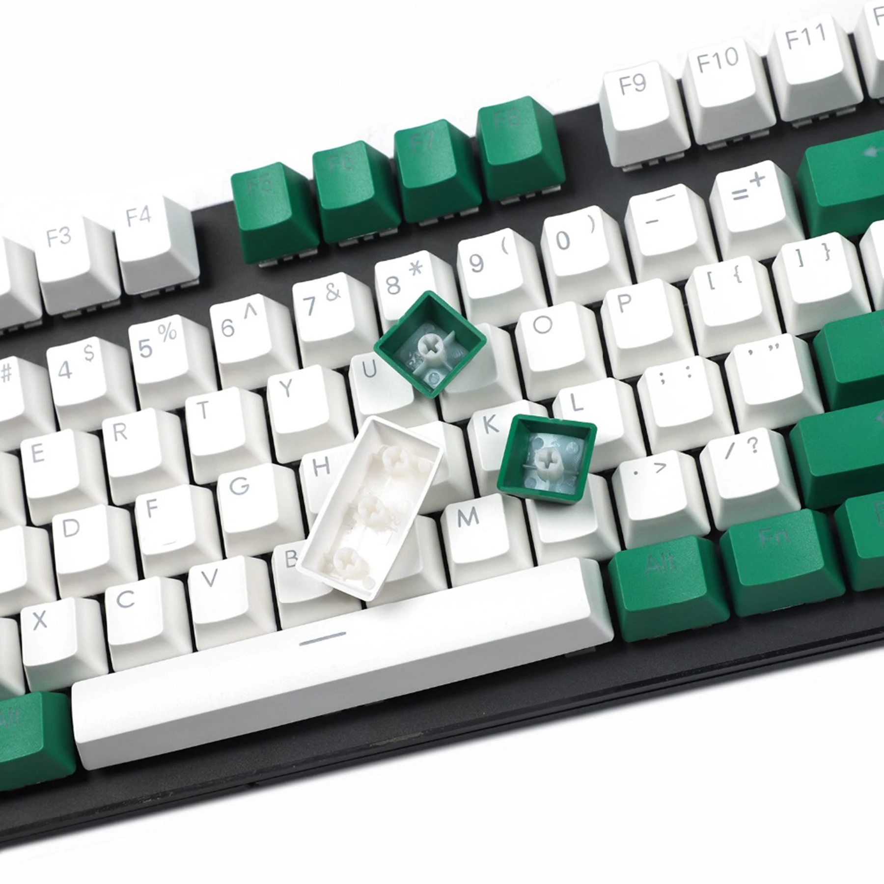 OEM Profile 108 Key Top Printed Double Shot PBT Shine Through Translucent GK61 Keycaps For Mechanical Keyboard GMMK 87