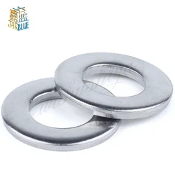 500pcs/100Pcs DIN125 ISO7089 M1.6 M2 M2.5 M3 M3.5 M4 M5 M6 M8 304 Stainless Steel Flat Machine Washer Plain Washer Gaskets