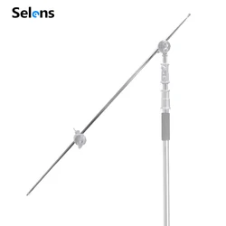 Selens 128cm Heavy Duty Stainless Steel Video Stand Grip Arm Crossbar For C-Light Stand