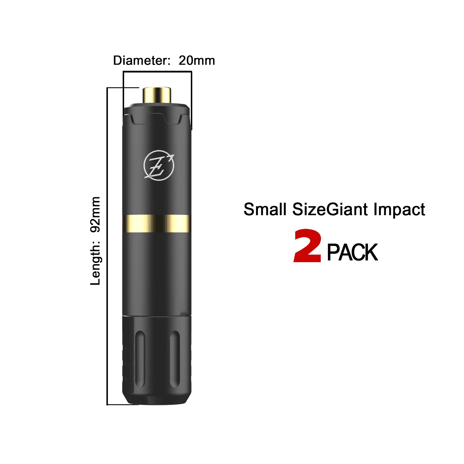 2 Pcs/Box EZ Nano Rotary Cartridge Tattoo Pen Machine Lightweight Ultra Thin Design 3 Strokes for Most Works