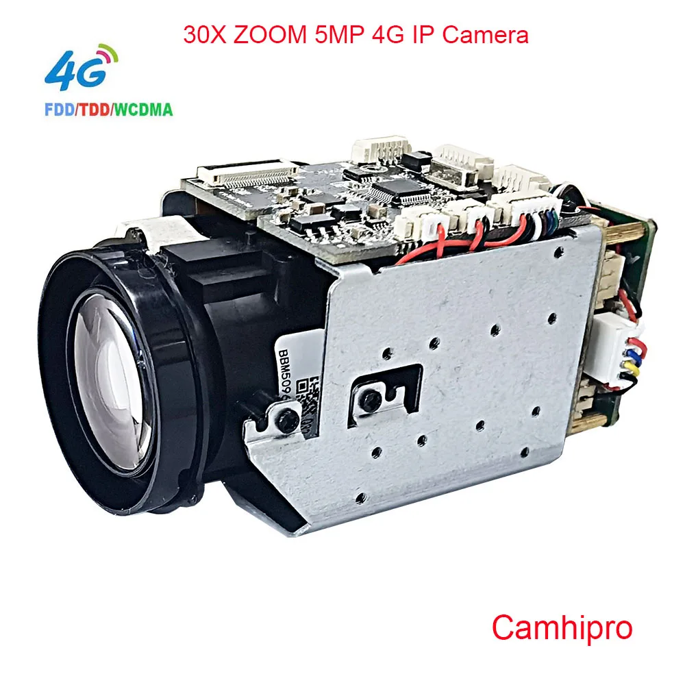 

CamHipro 4G Wireless 5MP 30X ZOOM Humanoid SONY IMX 335 IP Camera DV Recorder Support SD MIC Speaker 4G SIM