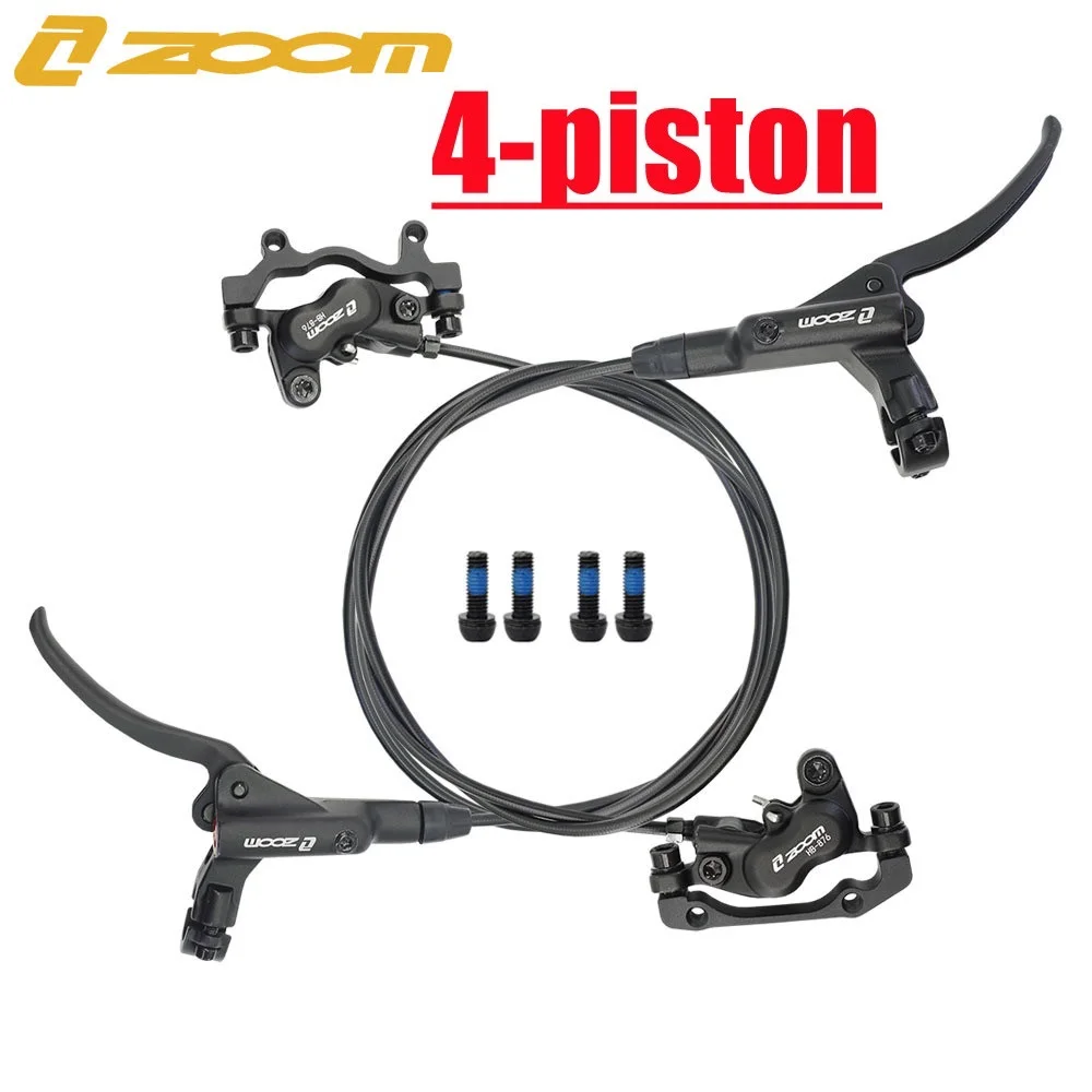 

ZOOM MTB Hydraulic Disc Brake 4 Piston XC Trail Calipers Mountain Bike Oil Pressure Clamp Brakes upgraded XT M8000 Bicycle Parts