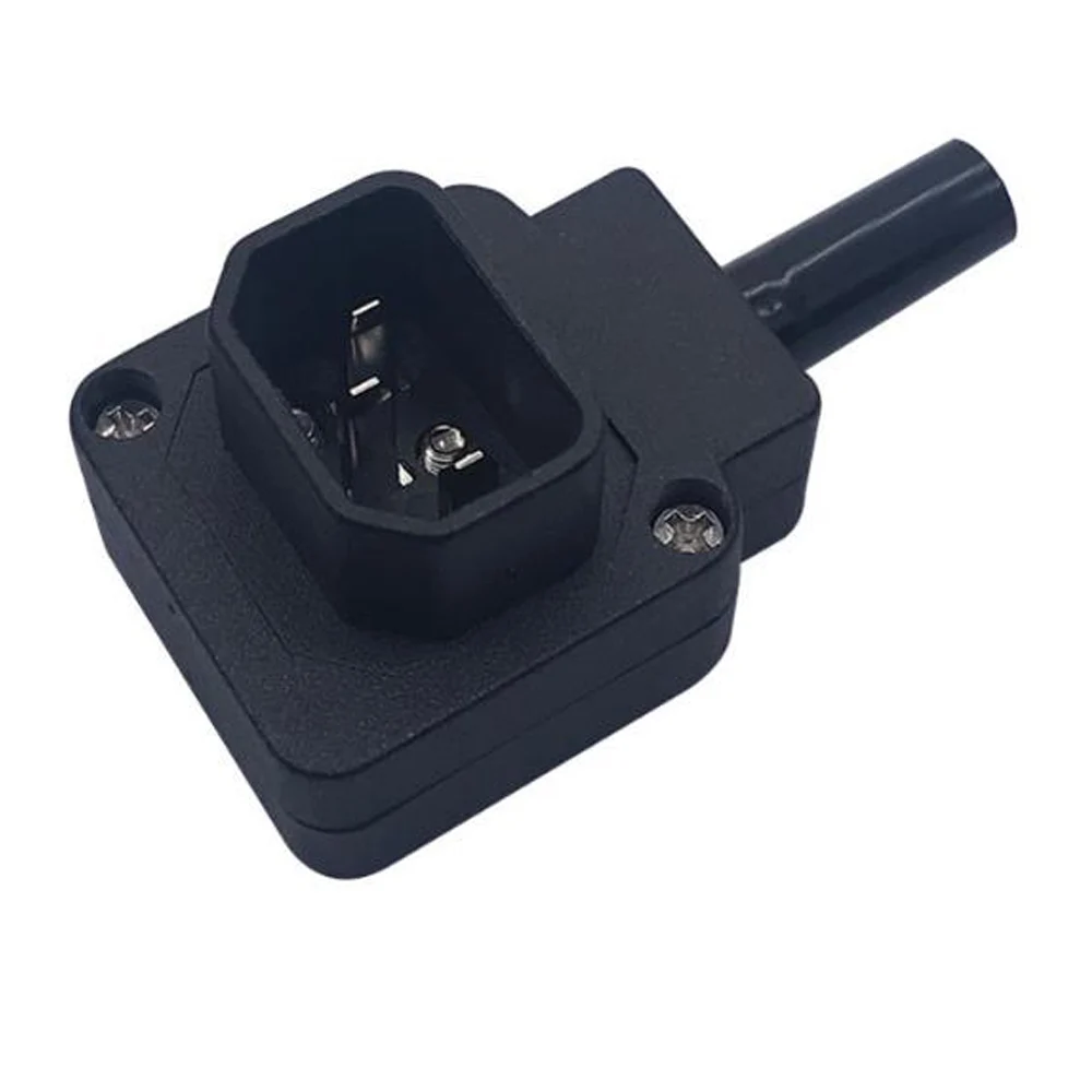 Elbow straight Black 10A 250V IEC320-C13/C14 Male Female PDU UPS chassis power cord wiring plug Weldless industrial plug socket