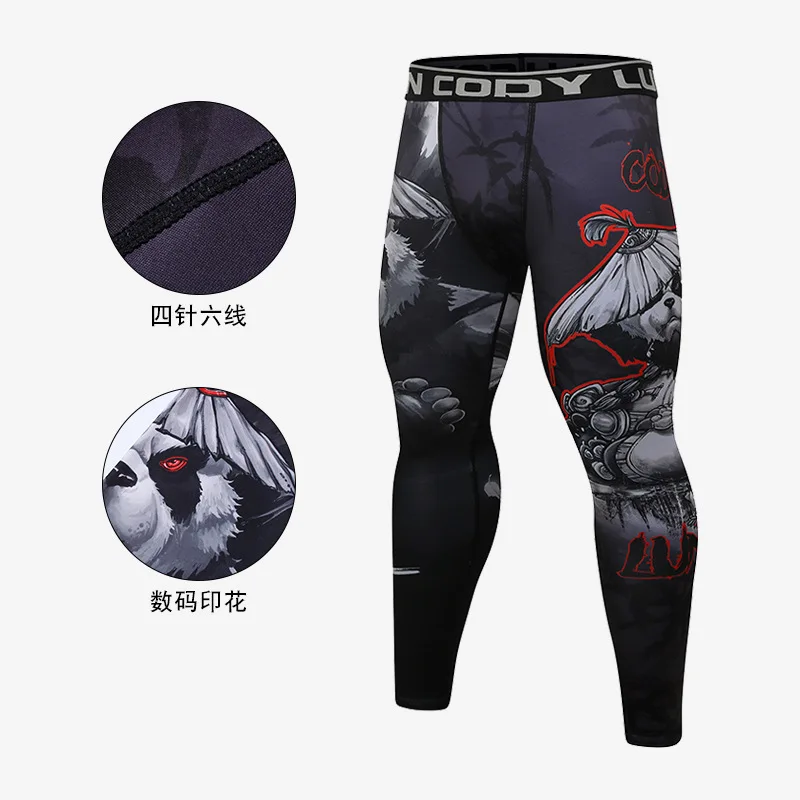 Mens Compression Leggings Fitness Running Tights Quick Dry  Gym Football Trousers Training Sport Jogging Racing Workout Pans