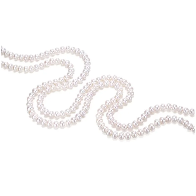 120cm/160cm Long Pearl Necklace Genuine Natural Freshwater Pearl Sweater Chain Necklace For Women Jewelry Fashion Gift