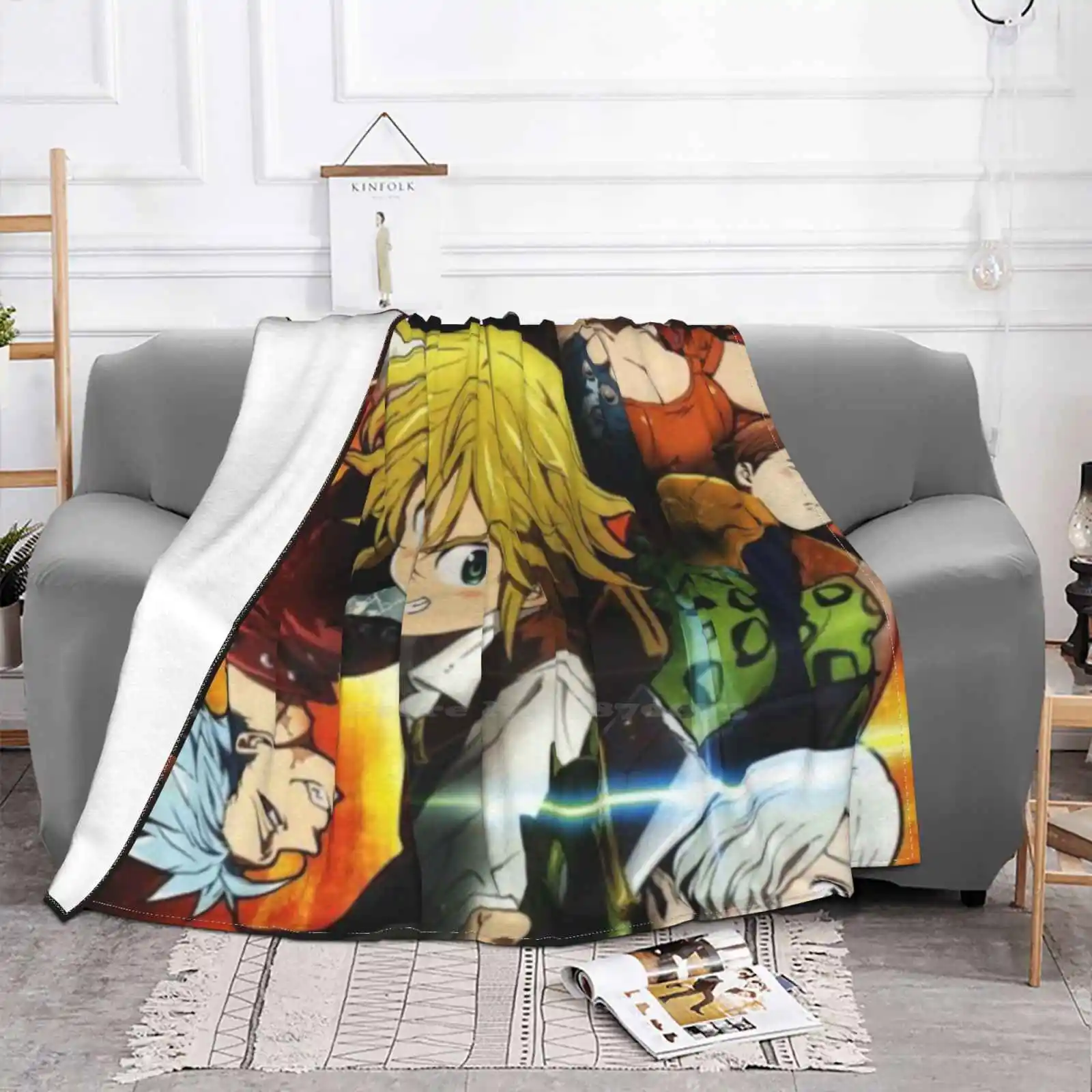 Nakaba Creative Design Light Thin Soft Flannel Blanket Nanatsu No Taizai Seven Deadly Sins Shonen Meliodas Hawk Elizabeth Diane