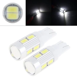 2pcs 5W 12V 6000K 5630 T10 10SMD Car Styling Auto LED Light Bulb No Error Parking Car Side Light Parking Light