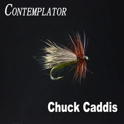 CONTEMPLATOR 4pcs/box 12# Chuck Caddis nymph woodchuck hair wing dry fly baits imitating insect lures fishing trout steelhead