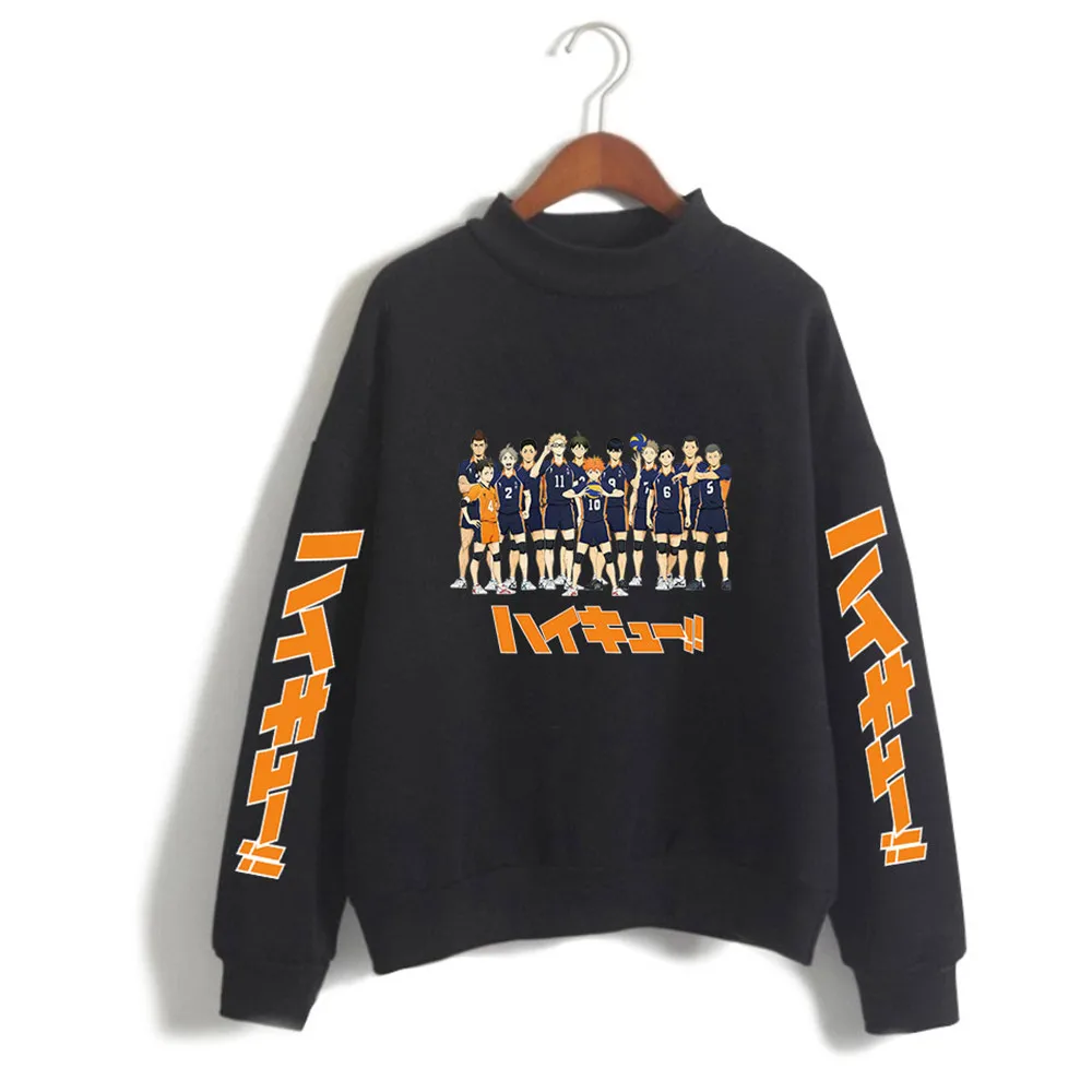 

Haikyuu Hoodie Volleyball Manga Harajuku Kawaii Pullover Sweatshirt Cartoon Print Anime Aesthetic Hoodie Streetwear Top