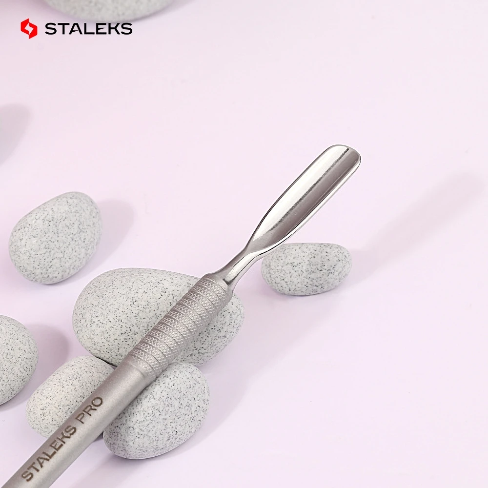 STALEKS PS-50-2 profesjonalny Manicure ze stali nierdzewnej dwustronnie odpychacz do skórek złuszczający Remover Nail Art pielęgnacja narzędzia