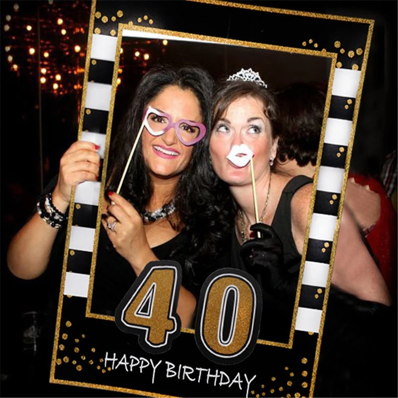 16th 21th 30th 40th 50th 60th Birthday Photo Booth Frame Props ONE Year Old Birthday Party Decorations Adult Photo Booth Props