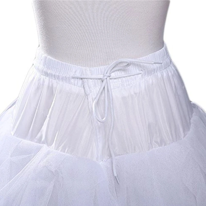 웨딩 페티코트 Tulle 레이어 a 라인 Hoopless Drawstring 바닥 길이 Underskirt Crinoline Slips Vestido De Novia