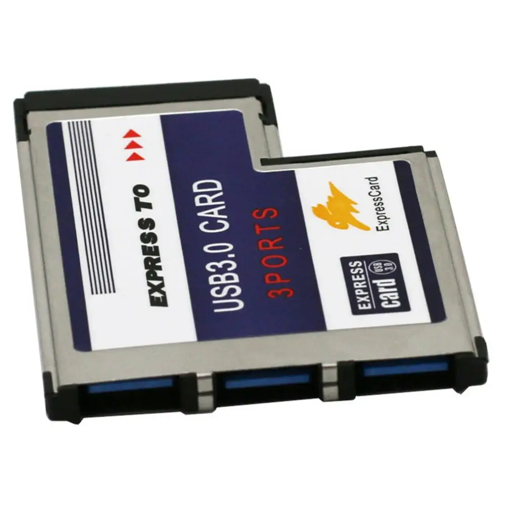 New 3 Por Hidden Inside t USB 3.0 Express Card 54mm Slot Express Card PCMCIA Converter Hidden Adapter For Laptop Notebook