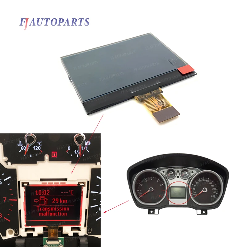 

LCD Screen Display Instrument Cluster Replacement VDO Dashboard Pixel Repair For Ford Focus 2008-2011 C-Max Galaxy Kuga