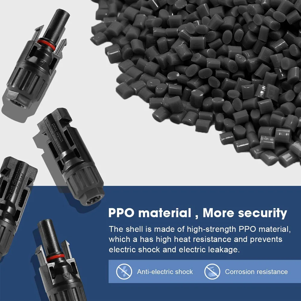 태양광 케이블 연결 방수 PV 커넥터, DIY 태양광 패널 충전기, 스피닝 도구 무료, 5 쌍